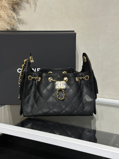 CHANEL 25 Mini Hobo Bag - 黑亮金