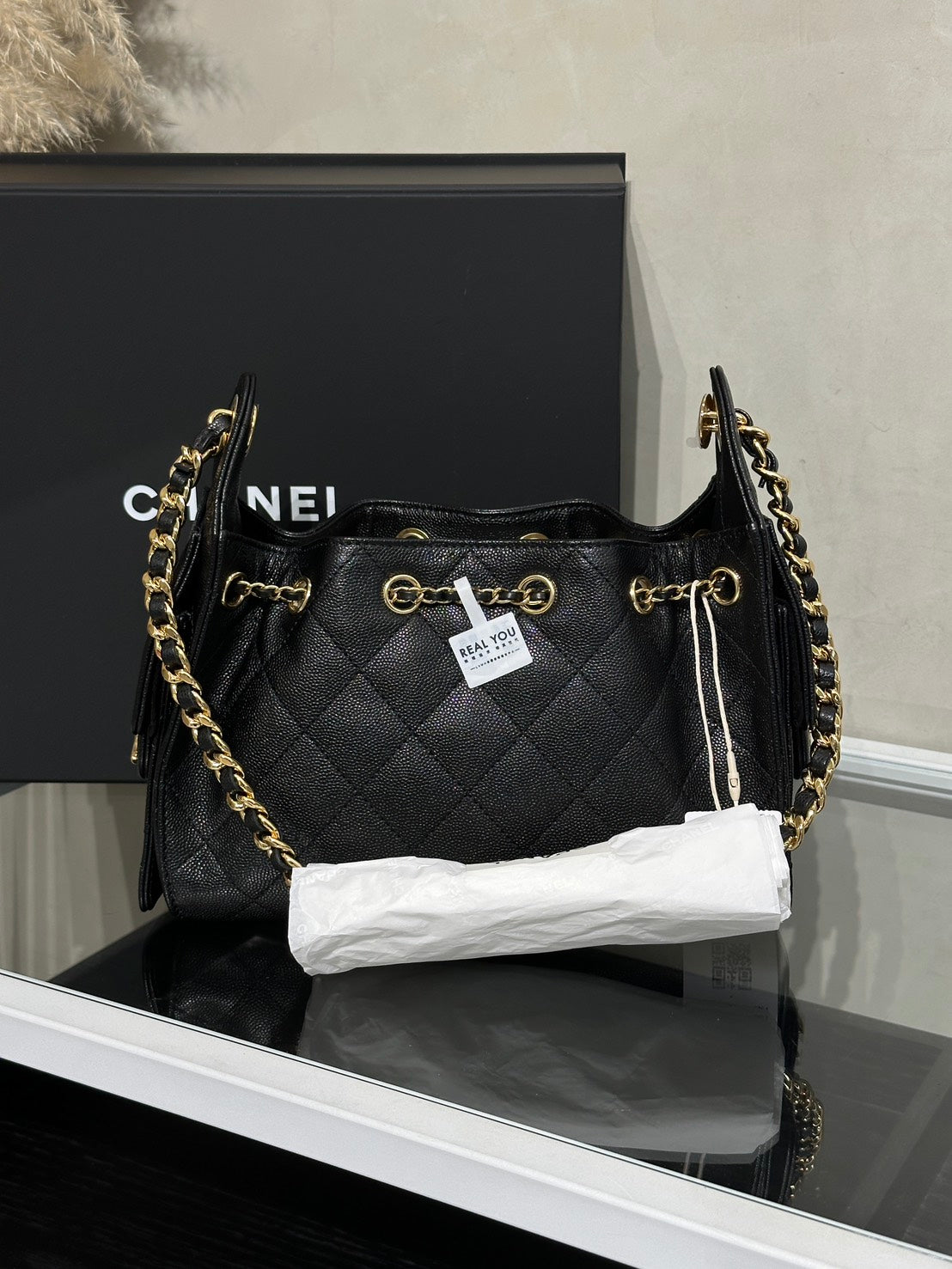 CHANEL 25 Mini Hobo Bag - 黑亮金