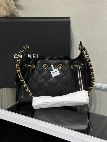 CHANEL 25 Mini Hobo Bag - 黑亮金
