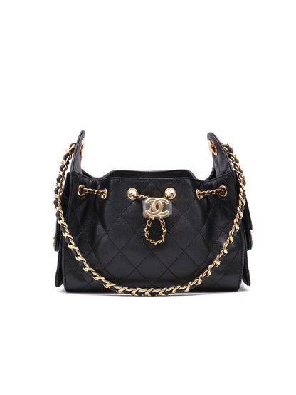 CHANEL 25 Mini Hobo Bag - 黑亮金