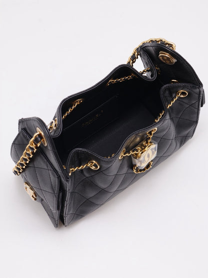 CHANEL 25 Mini Hobo Bag - 黑亮金