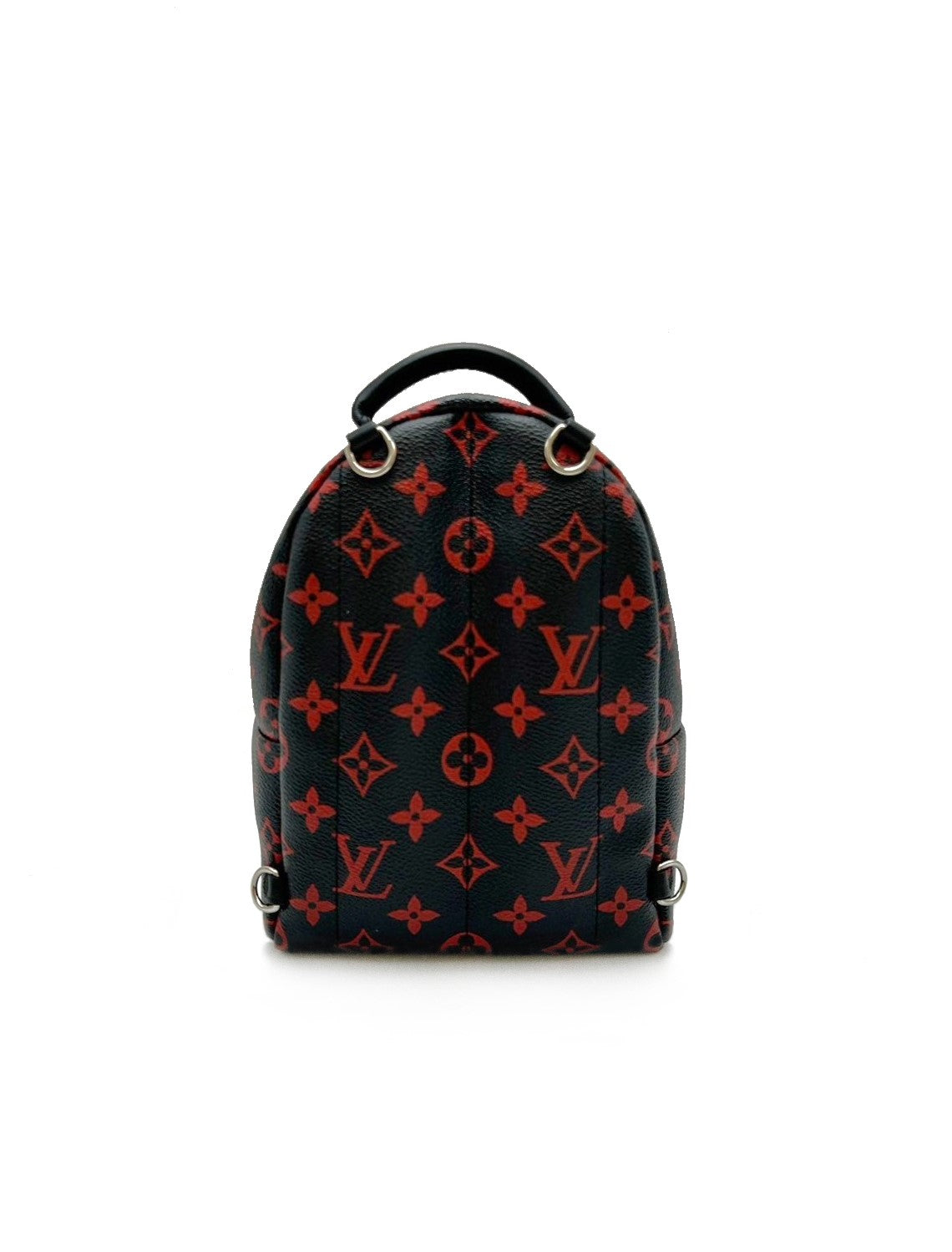 LOUIS VUITTON 經典老花後背包 mini - 黑底紅花