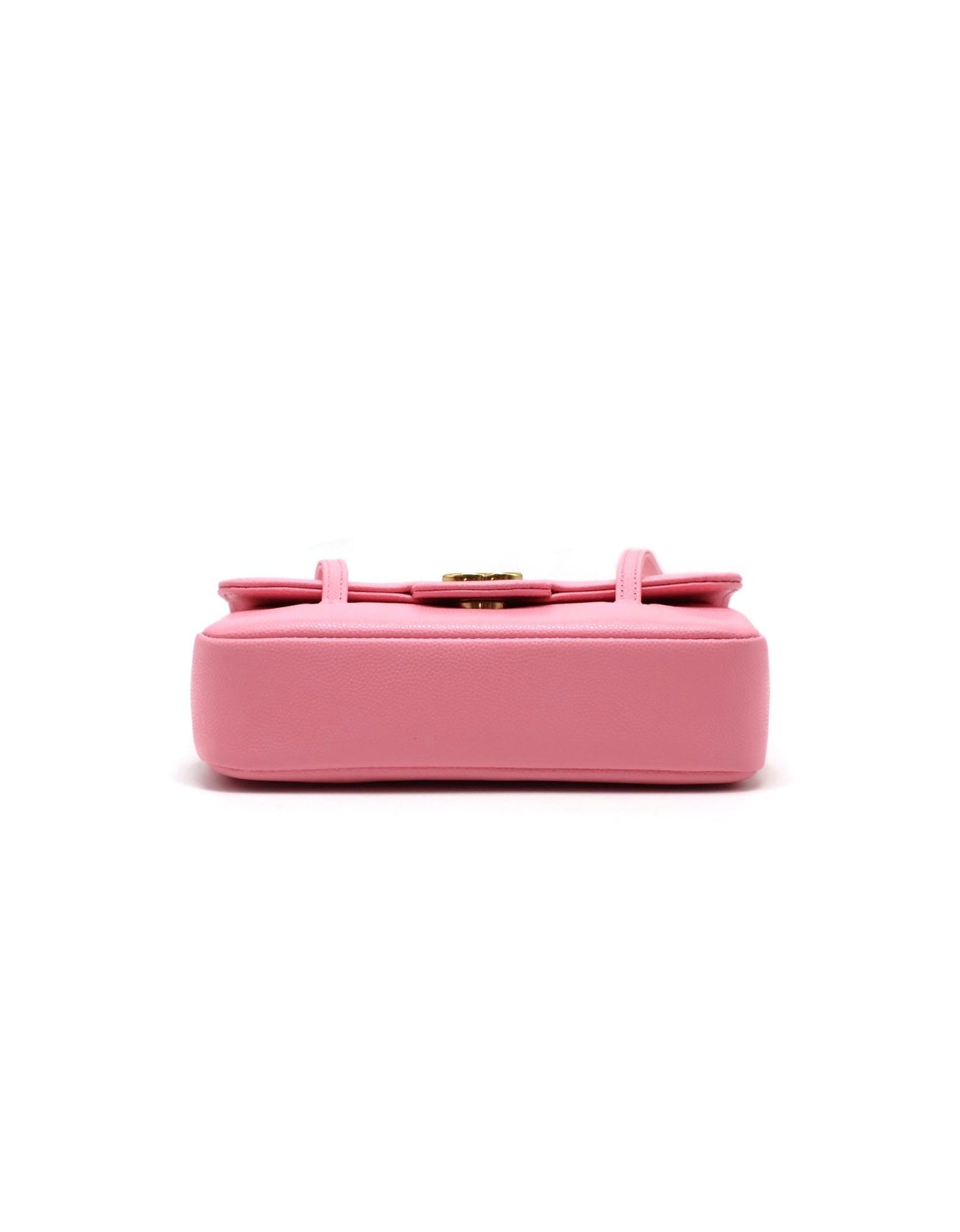 CHANEL 26P Preppy coco粒面牛皮單肩包 - Mini粉金