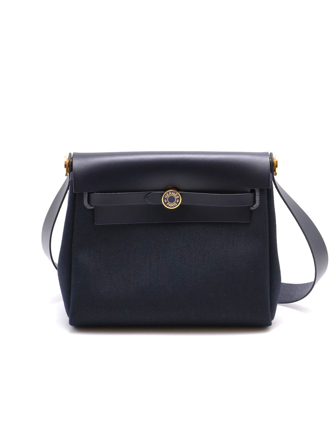 HERMES Herbag zip 20 - 綻藍琺瑯金釦 K