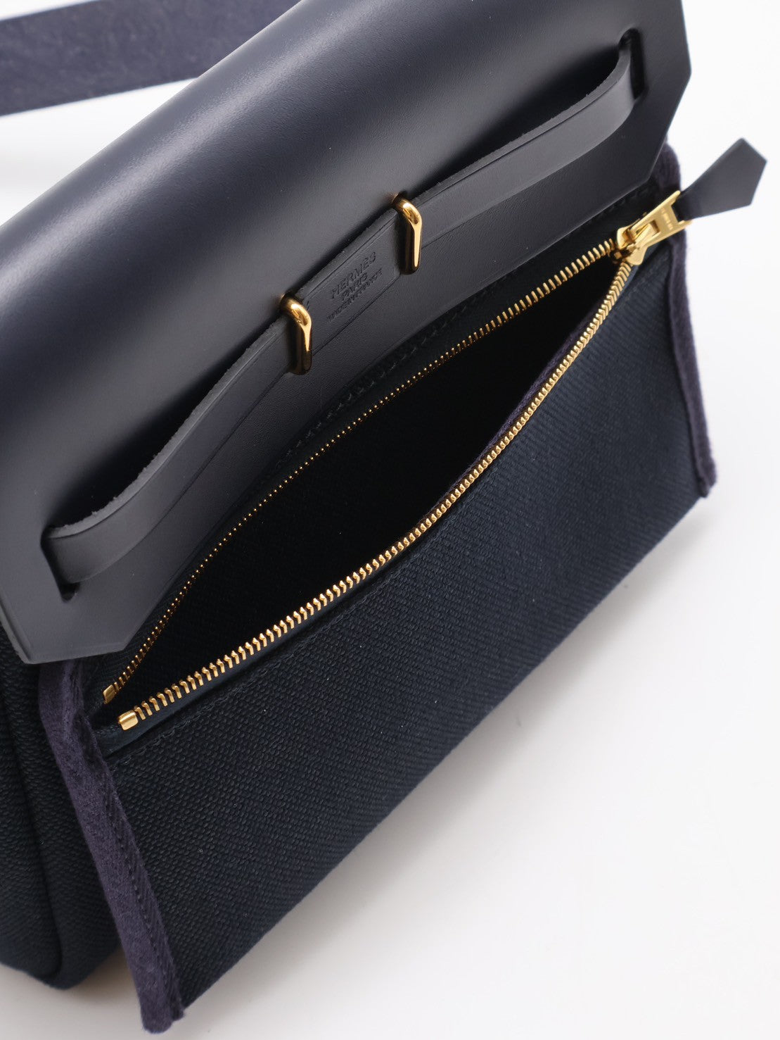 HERMES Herbag zip 20 - 綻藍琺瑯金釦 K