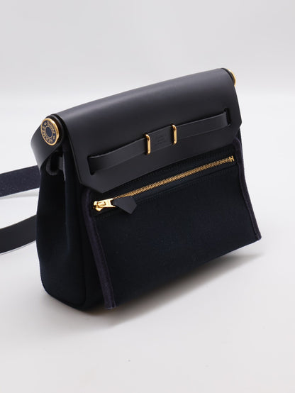 HERMES Herbag zip 20 - 綻藍琺瑯金釦 K