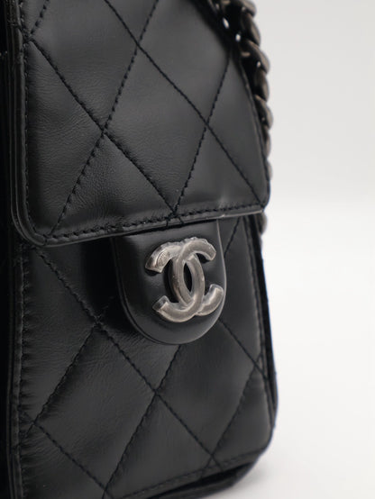 CHANEL 25 Mini Hobo Bag - 油蠟皮黑金銀