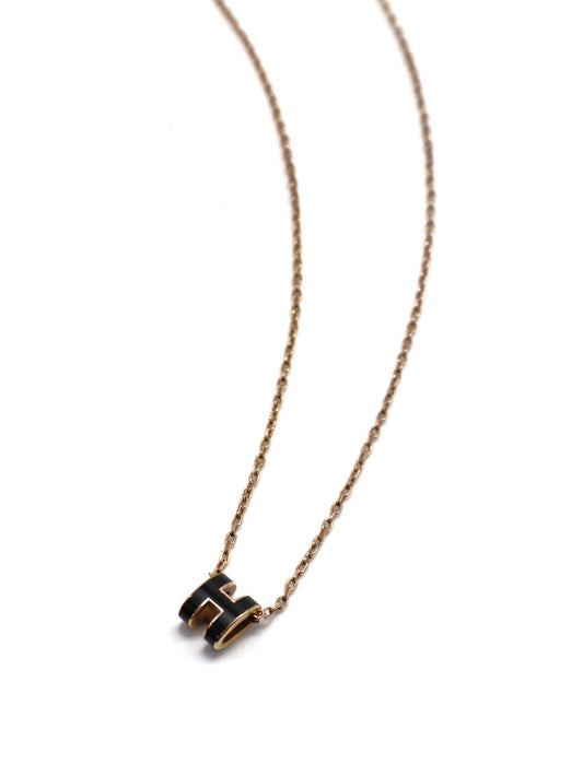 HERMES Mini pop H項鍊 - 黑金