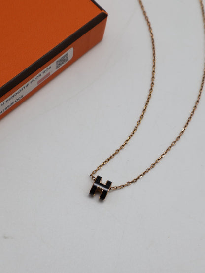 HERMES Mini pop H項鍊 - 黑金