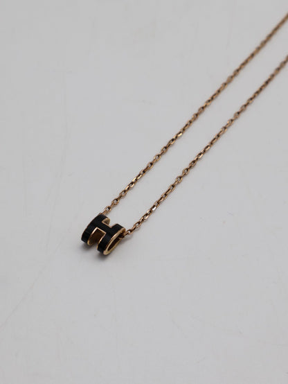 HERMES Mini pop H項鍊 - 黑金