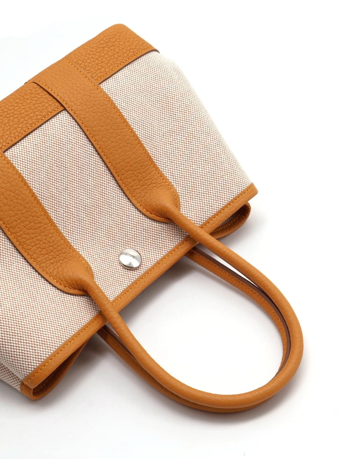 HERMES Mini garden party - 帆布沙灘金