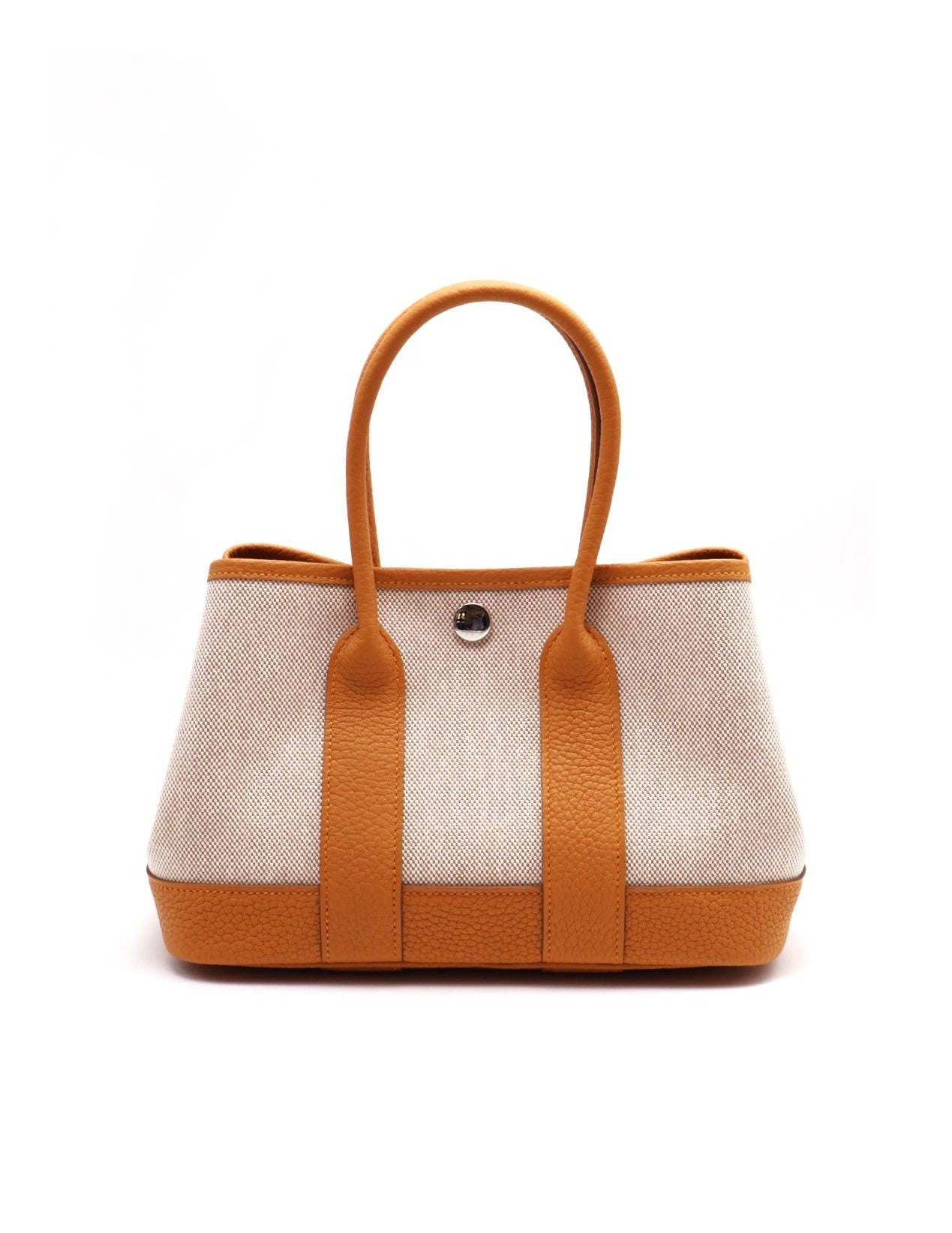 HERMES Mini garden party - 帆布沙灘金