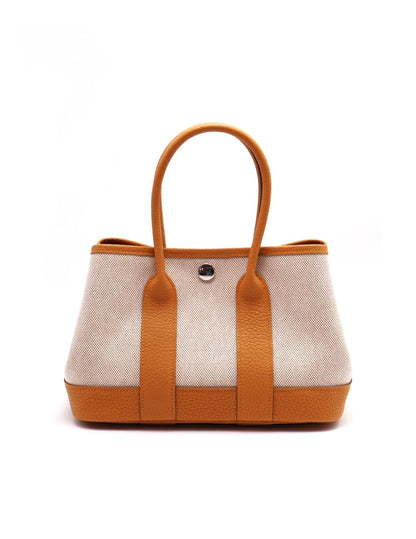 HERMES Mini garden party - 帆布沙灘金