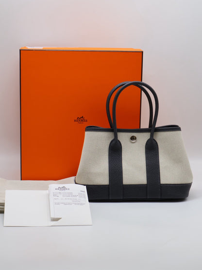 HERMES Mini Garden Party - Ardoise 85 帆布石板灰 K