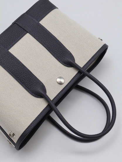 HERMES Mini Garden Party - Ardoise 85 帆布石板灰 K