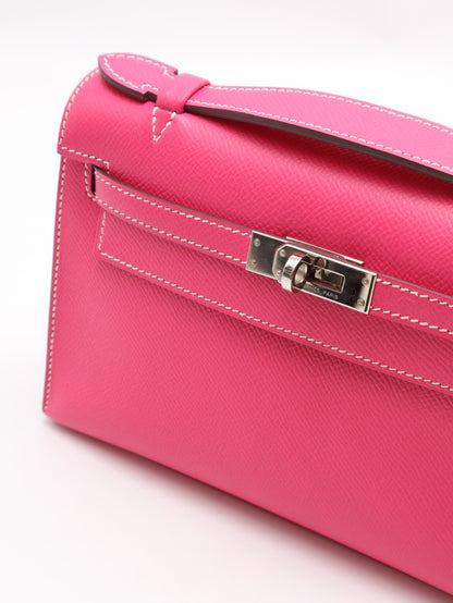 HERMES Mini kelly - 糖果粉銀 🅀