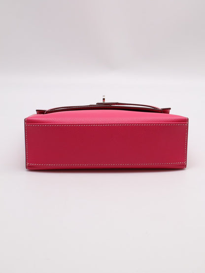 HERMES Mini kelly - 糖果粉銀 🅀