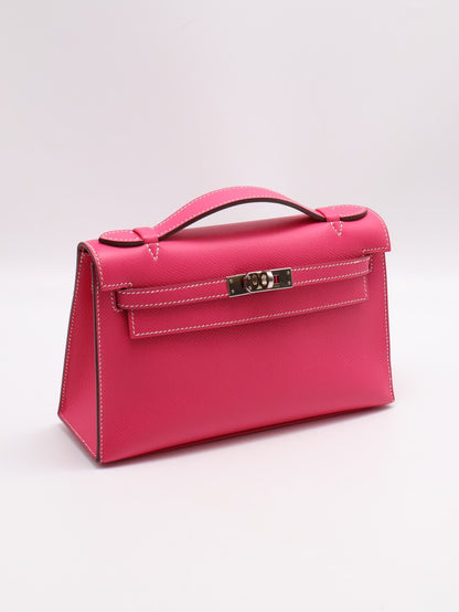 HERMES Mini kelly - 糖果粉銀 🅀