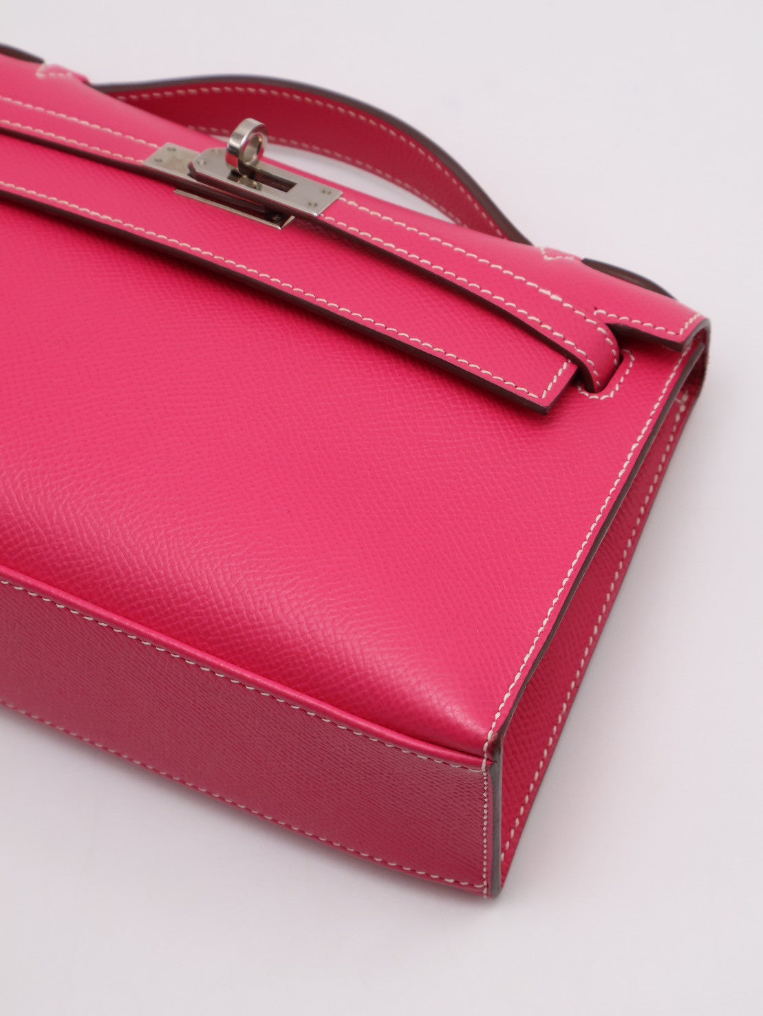 HERMES Mini kelly - 糖果粉銀 🅀