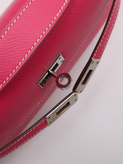 HERMES Mini kelly - 糖果粉銀 🅀