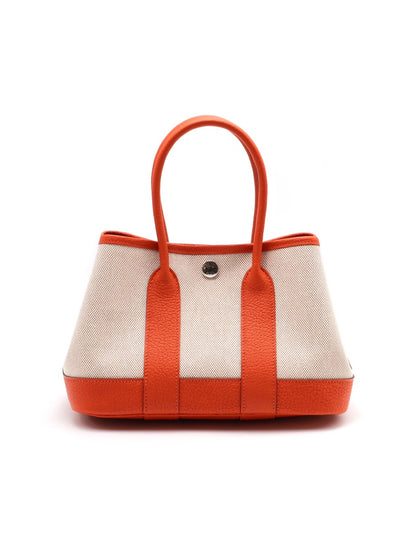 HERMES Mini garden party - 帆布火焰橙