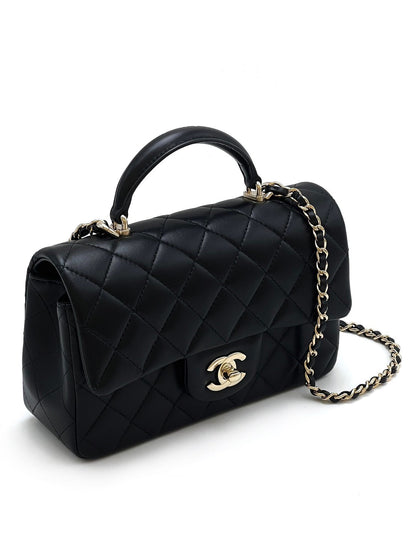 CHANEL Mini cf handle - 黑金