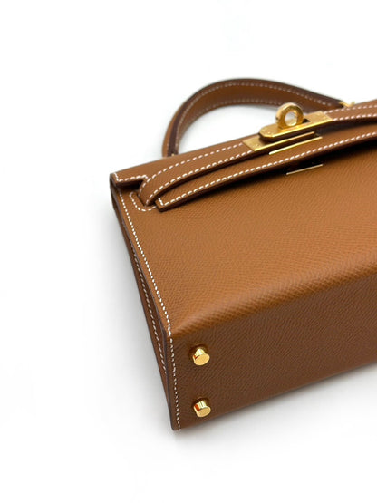 HERMES Mini kelly II - 金棕金