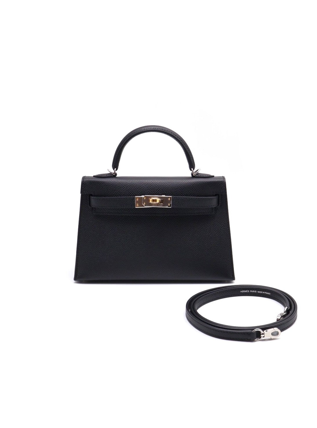 HERMES Mini Kelly ll - Noir 89 黑鴛鴦釦