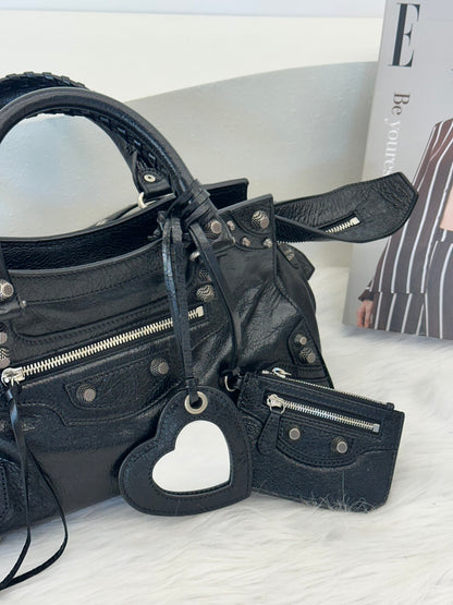 Balenciaga Neo cagole city - 小號黑銀