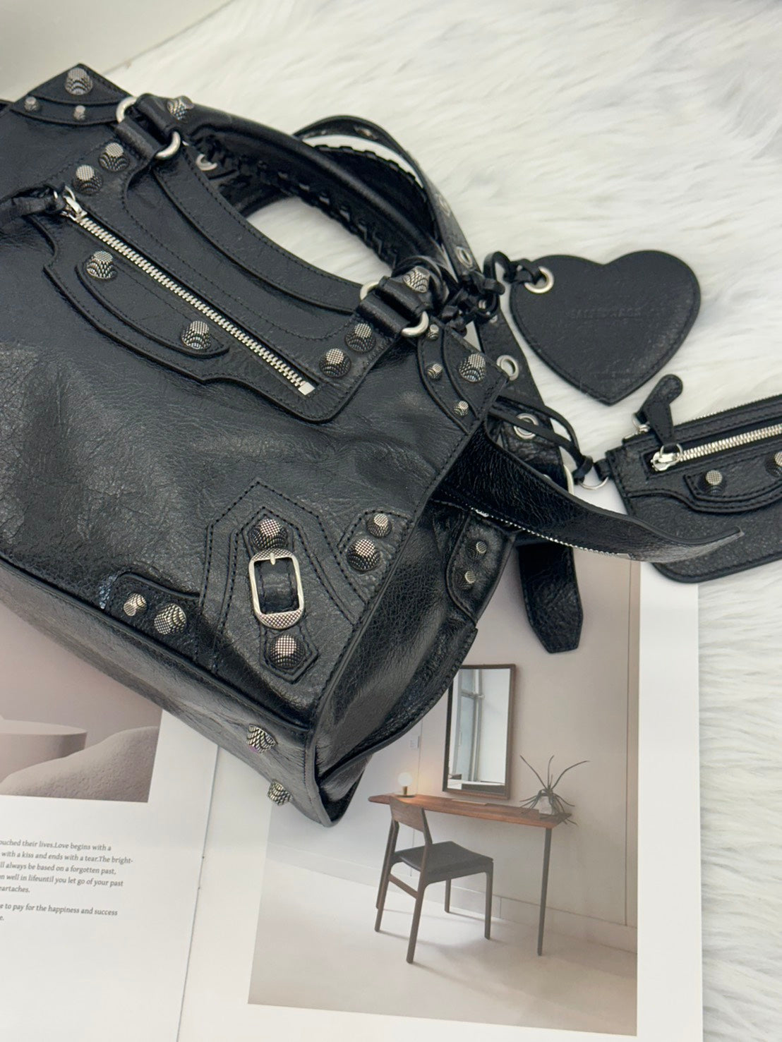 Balenciaga Neo cagole city - 小號黑銀