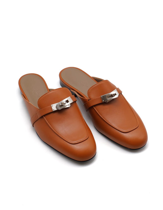 HERMES Oz mule穆勒鞋 - 金棕銀 38.5