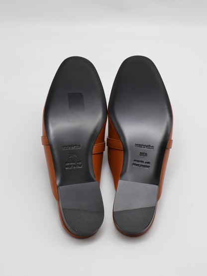 HERMES Oz mule穆勒鞋 - 金棕銀 38.5