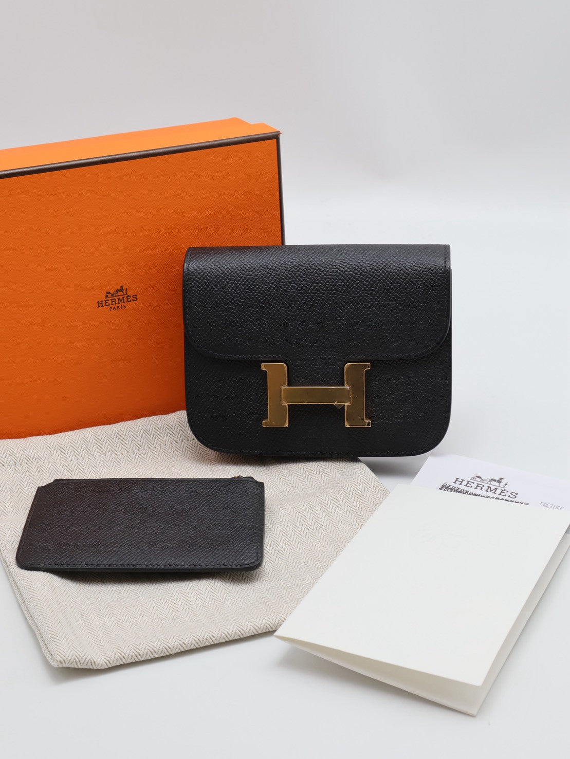 HERMES Constance slim - 黑金 Z