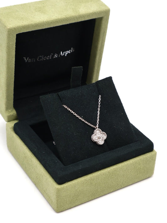 Van Cleef & Arpels 18K白金鑽石項鍊- Sweet Alhambra
