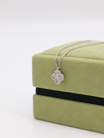 Van Cleef & Arpels 18K白金鑽石項鍊- Sweet Alhambra