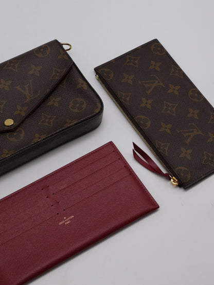 LOUIS VUITTON 經典三合一WOC鍊包 - 玫紅