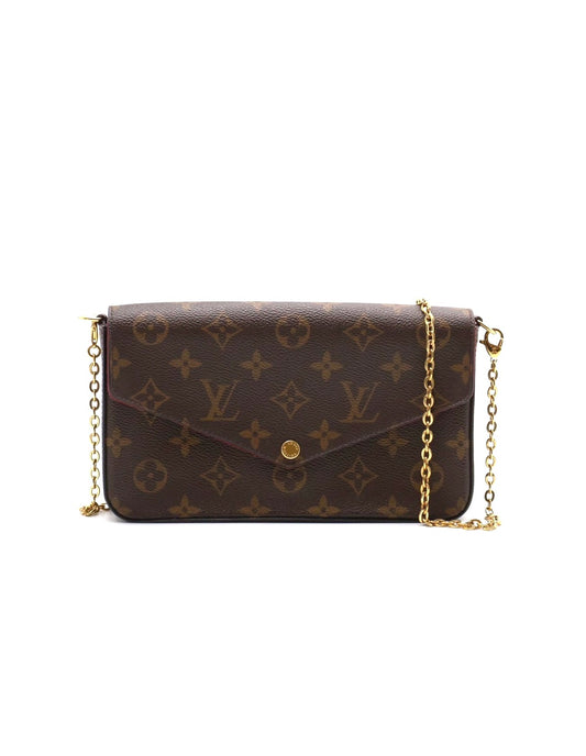 LOUIS VUITTON 經典三合一WOC鍊包 - 玫紅