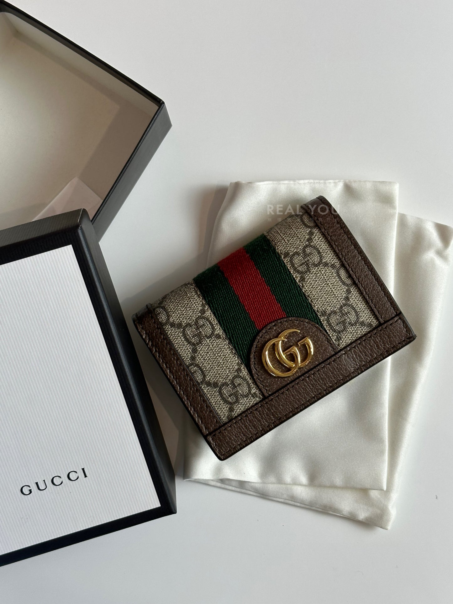 GUCCI Ophidia老花短夾
